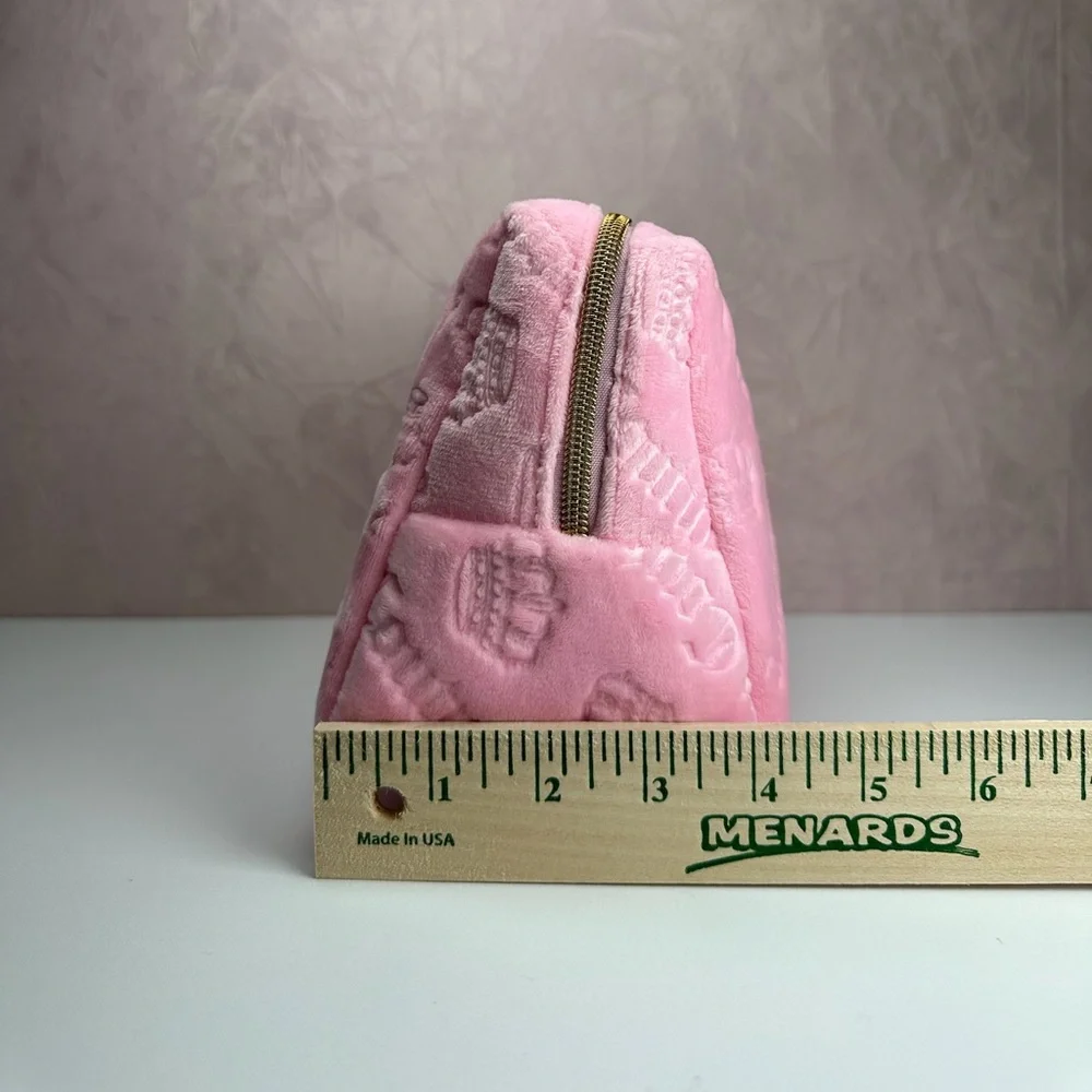 Juicy Couture Pink Embossed Crown Cosmetic Pouch